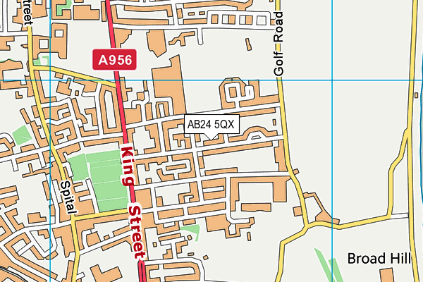 AB24 5QX map - OS VectorMap District (Ordnance Survey) AB24 5QX map - OS VectorMap District (Ordnance Survey)