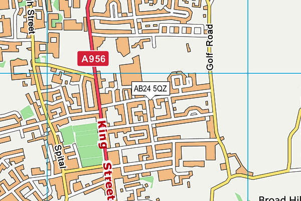 AB24 5QZ map - OS VectorMap District (Ordnance Survey) AB24 5QZ map - OS VectorMap District (Ordnance Survey)