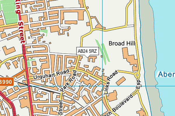 AB24 5RZ map - OS VectorMap District (Ordnance Survey) AB24 5RZ map - OS VectorMap District (Ordnance Survey)