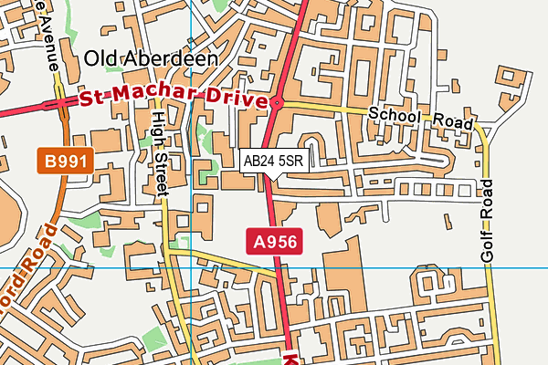AB24 5SR map - OS VectorMap District (Ordnance Survey) AB24 5SR map - OS VectorMap District (Ordnance Survey)