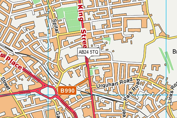 AB24 5TQ map - OS VectorMap District (Ordnance Survey) AB24 5TQ map - OS VectorMap District (Ordnance Survey)