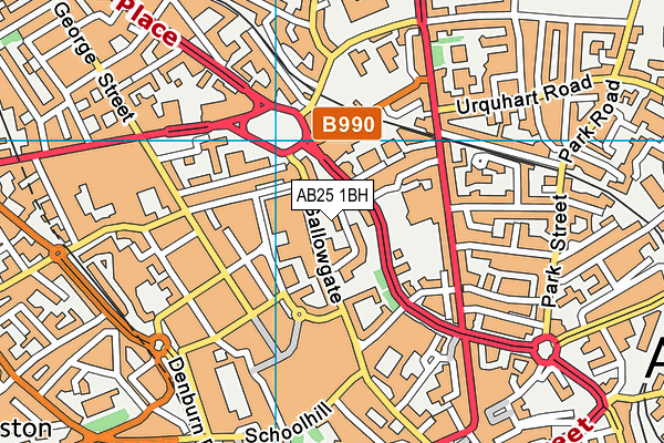 AB25 1BH map - OS VectorMap District (Ordnance Survey) AB25 1BH map - OS VectorMap District (Ordnance Survey)