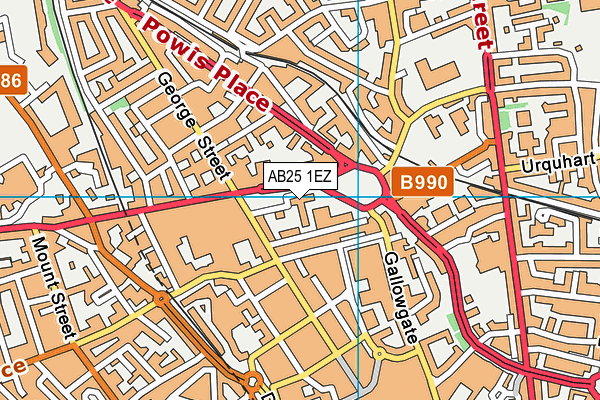 AB25 1EZ map - OS VectorMap District (Ordnance Survey) AB25 1EZ map - OS VectorMap District (Ordnance Survey)