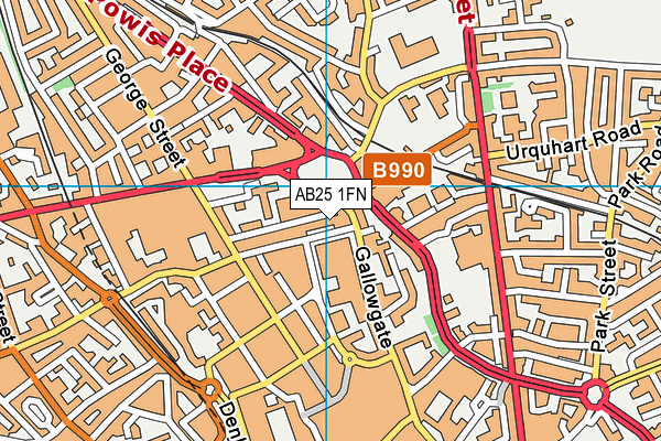AB25 1FN map - OS VectorMap District (Ordnance Survey) AB25 1FN map - OS VectorMap District (Ordnance Survey)