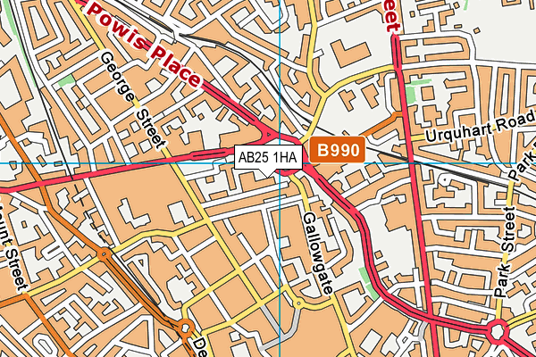 AB25 1HA map - OS VectorMap District (Ordnance Survey) AB25 1HA map - OS VectorMap District (Ordnance Survey)