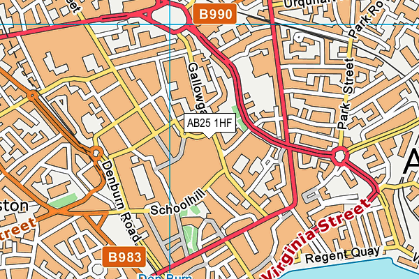 AB25 1HF map - OS VectorMap District (Ordnance Survey) AB25 1HF map - OS VectorMap District (Ordnance Survey)