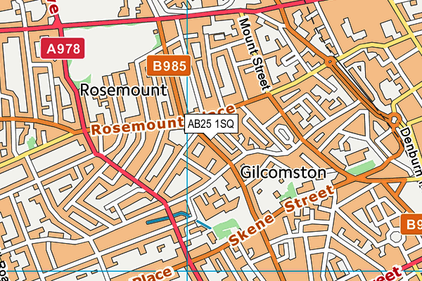 AB25 1SQ map - OS VectorMap District (Ordnance Survey) AB25 1SQ map - OS VectorMap District (Ordnance Survey)