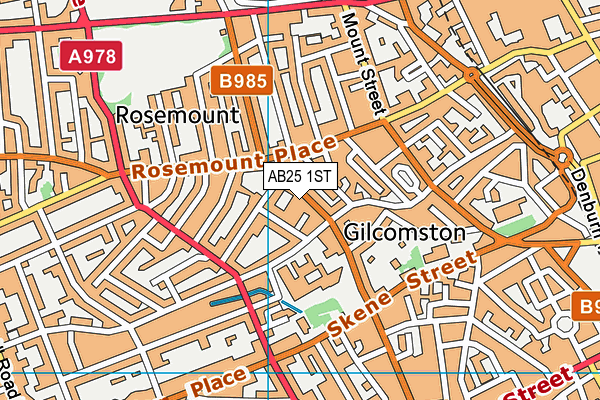 AB25 1ST map - OS VectorMap District (Ordnance Survey) AB25 1ST map - OS VectorMap District (Ordnance Survey)