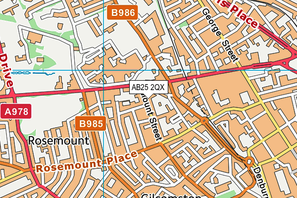 AB25 2QX map - OS VectorMap District (Ordnance Survey) AB25 2QX map - OS VectorMap District (Ordnance Survey)