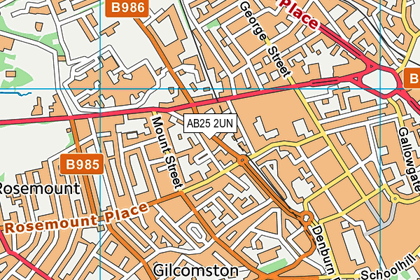 AB25 2UN map - OS VectorMap District (Ordnance Survey) AB25 2UN map - OS VectorMap District (Ordnance Survey)