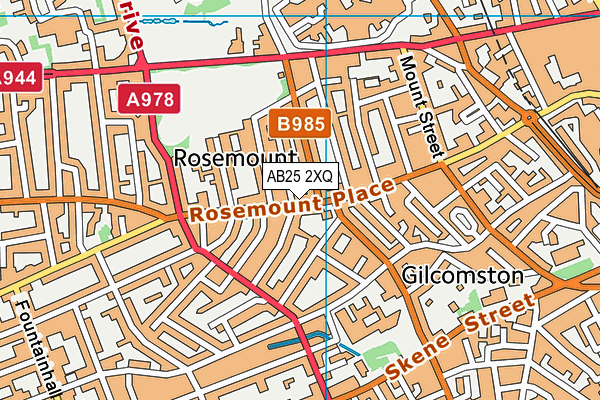 AB25 2XQ map - OS VectorMap District (Ordnance Survey) AB25 2XQ map - OS VectorMap District (Ordnance Survey)