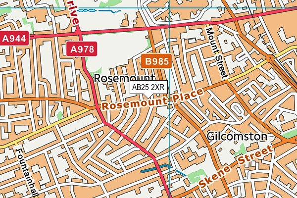 AB25 2XR map - OS VectorMap District (Ordnance Survey) AB25 2XR map - OS VectorMap District (Ordnance Survey)