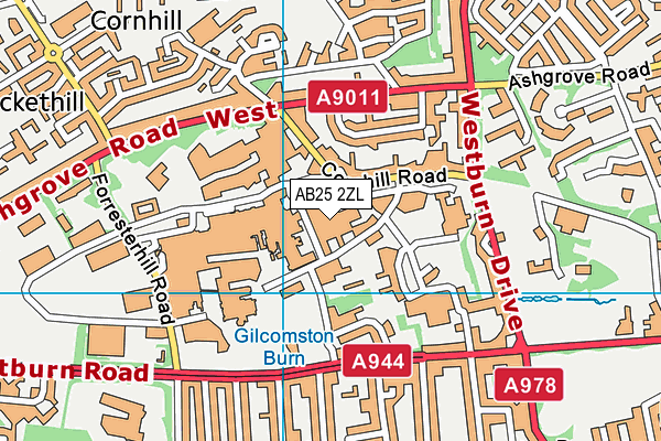 AB25 2ZL map - OS VectorMap District (Ordnance Survey) AB25 2ZL map - OS VectorMap District (Ordnance Survey)