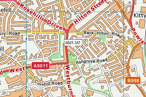 AB25 3AT map - OS VectorMap District (Ordnance Survey) AB25 3AT map - OS VectorMap District (Ordnance Survey)