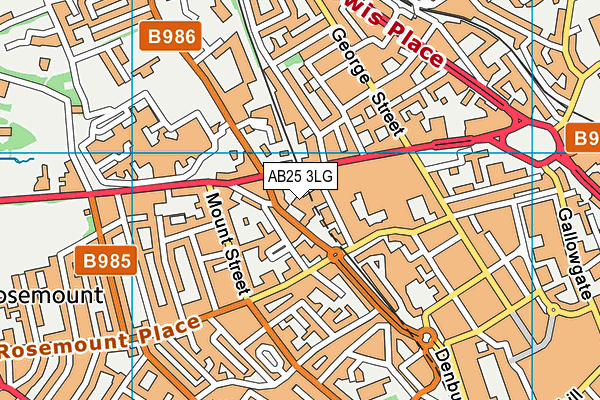 AB25 3LG map - OS VectorMap District (Ordnance Survey) AB25 3LG map - OS VectorMap District (Ordnance Survey)