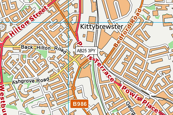 AB25 3PY map - OS VectorMap District (Ordnance Survey) AB25 3PY map - OS VectorMap District (Ordnance Survey)