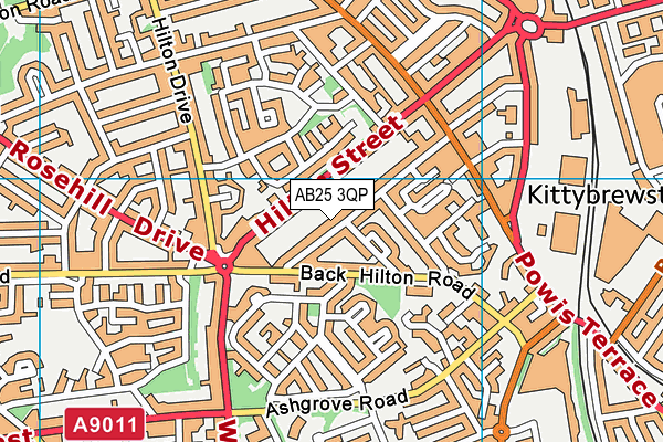 AB25 3QP map - OS VectorMap District (Ordnance Survey) AB25 3QP map - OS VectorMap District (Ordnance Survey)