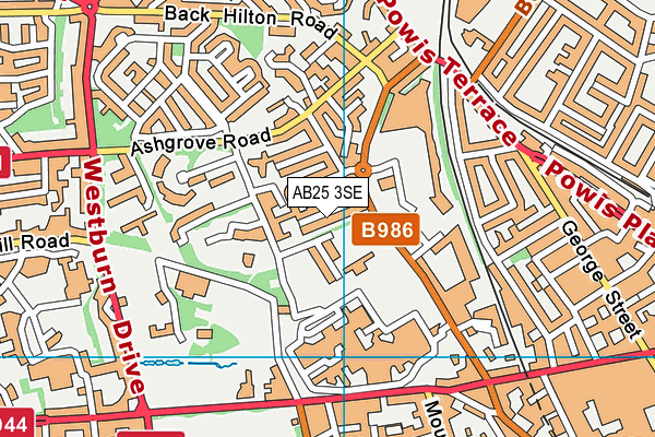 AB25 3SE map - OS VectorMap District (Ordnance Survey) AB25 3SE map - OS VectorMap District (Ordnance Survey)