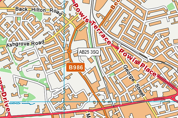 AB25 3SQ map - OS VectorMap District (Ordnance Survey) AB25 3SQ map - OS VectorMap District (Ordnance Survey)