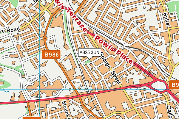 AB25 3UN map - OS VectorMap District (Ordnance Survey) AB25 3UN map - OS VectorMap District (Ordnance Survey)