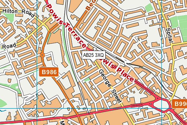 AB25 3XQ map - OS VectorMap District (Ordnance Survey) AB25 3XQ map - OS VectorMap District (Ordnance Survey)