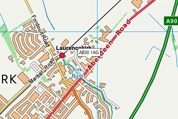 AB30 1AG map - OS VectorMap District (Ordnance Survey) AB30 1AG map - OS VectorMap District (Ordnance Survey)