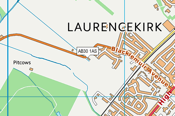 AB30 1AS map - OS VectorMap District (Ordnance Survey)
