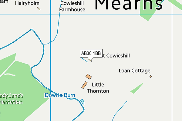 AB30 1BB map - OS VectorMap District (Ordnance Survey) AB30 1BB map - OS VectorMap District (Ordnance Survey)