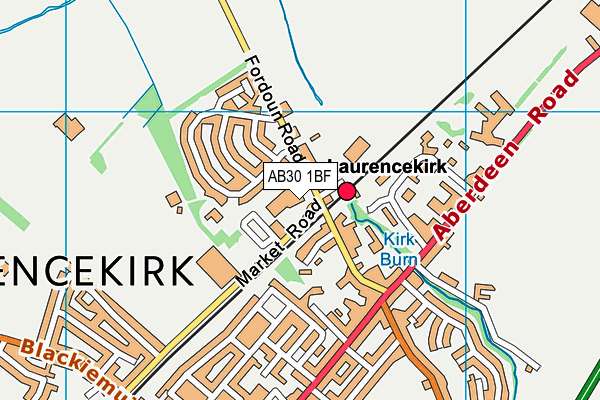 AB30 1BF map - OS VectorMap District (Ordnance Survey)