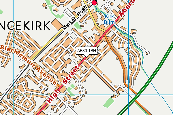 AB30 1BH map - OS VectorMap District (Ordnance Survey)