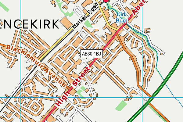 AB30 1BJ map - OS VectorMap District (Ordnance Survey) AB30 1BJ map - OS VectorMap District (Ordnance Survey)
