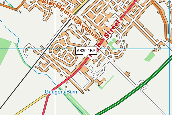 AB30 1BP map - OS VectorMap District (Ordnance Survey)
