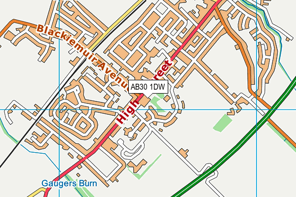 AB30 1DW map - OS VectorMap District (Ordnance Survey) AB30 1DW map - OS VectorMap District (Ordnance Survey)
