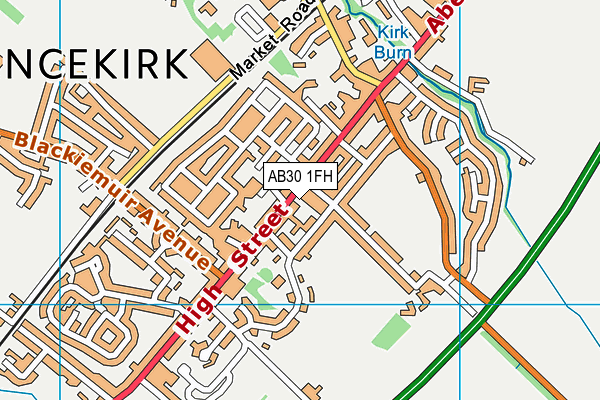 AB30 1FH map - OS VectorMap District (Ordnance Survey) AB30 1FH map - OS VectorMap District (Ordnance Survey)
