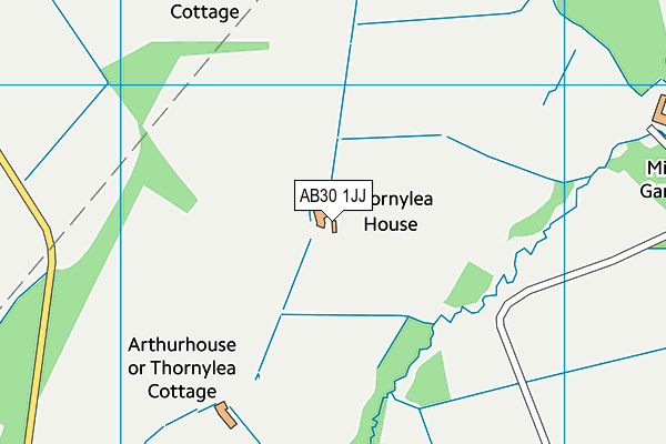 AB30 1JJ map - OS VectorMap District (Ordnance Survey) AB30 1JJ map - OS VectorMap District (Ordnance Survey)