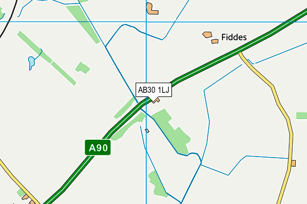 AB30 1LJ map - OS VectorMap District (Ordnance Survey) AB30 1LJ map - OS VectorMap District (Ordnance Survey)
