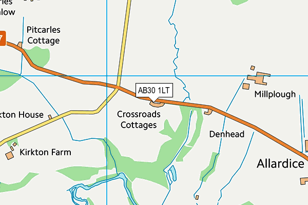 AB30 1LT map - OS VectorMap District (Ordnance Survey) AB30 1LT map - OS VectorMap District (Ordnance Survey)
