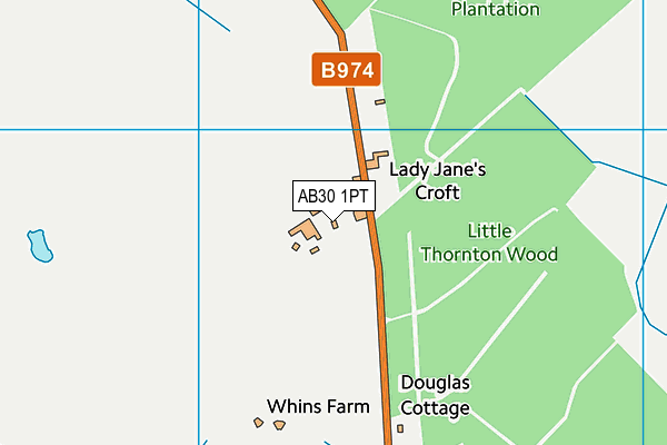 AB30 1PT map - OS VectorMap District (Ordnance Survey)