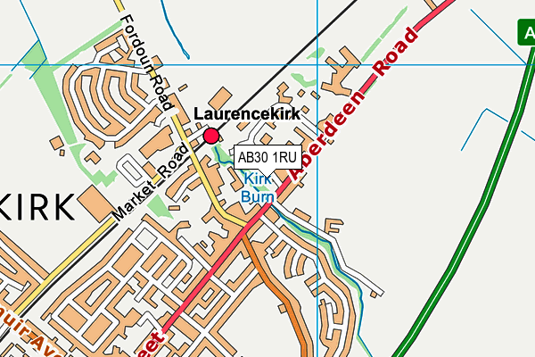 AB30 1RU map - OS VectorMap District (Ordnance Survey) AB30 1RU map - OS VectorMap District (Ordnance Survey)