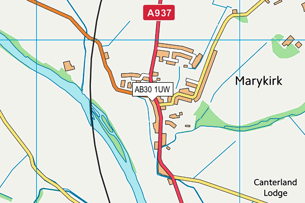AB30 1UW map - OS VectorMap District (Ordnance Survey) AB30 1UW map - OS VectorMap District (Ordnance Survey)