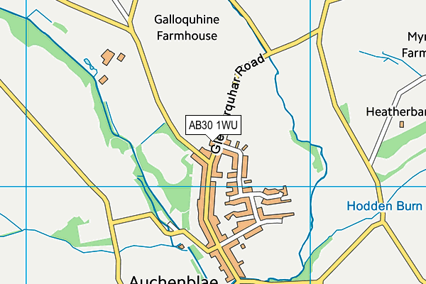 AB30 1WU map - OS VectorMap District (Ordnance Survey)