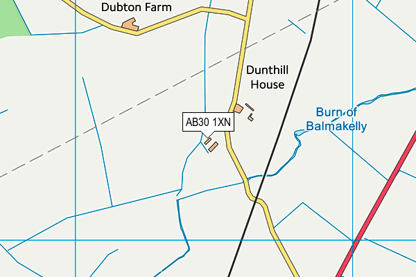 AB30 1XN map - OS VectorMap District (Ordnance Survey) AB30 1XN map - OS VectorMap District (Ordnance Survey)
