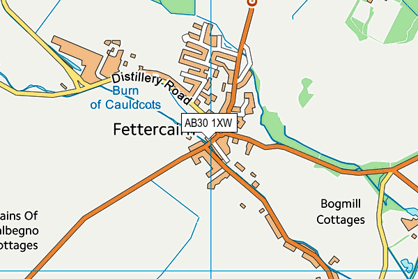 AB30 1XW map - OS VectorMap District (Ordnance Survey) AB30 1XW map - OS VectorMap District (Ordnance Survey)