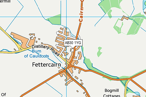 AB30 1YG map - OS VectorMap District (Ordnance Survey) AB30 1YG map - OS VectorMap District (Ordnance Survey)