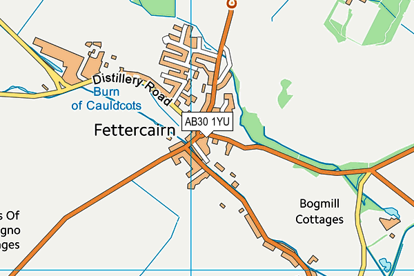 AB30 1YU map - OS VectorMap District (Ordnance Survey) AB30 1YU map - OS VectorMap District (Ordnance Survey)