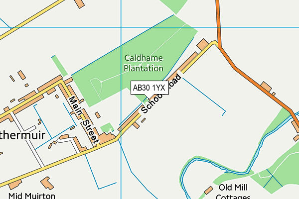 AB30 1YX map - OS VectorMap District (Ordnance Survey) AB30 1YX map - OS VectorMap District (Ordnance Survey)