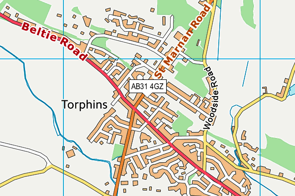 AB31 4GZ map - OS VectorMap District (Ordnance Survey) AB31 4GZ map - OS VectorMap District (Ordnance Survey)