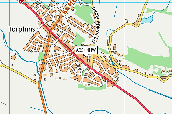 AB31 4HW map - OS VectorMap District (Ordnance Survey) AB31 4HW map - OS VectorMap District (Ordnance Survey)