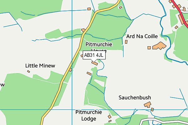 AB31 4JL map - OS VectorMap District (Ordnance Survey) AB31 4JL map - OS VectorMap District (Ordnance Survey)