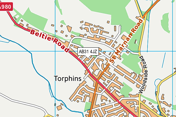 AB31 4JZ map - OS VectorMap District (Ordnance Survey) AB31 4JZ map - OS VectorMap District (Ordnance Survey)